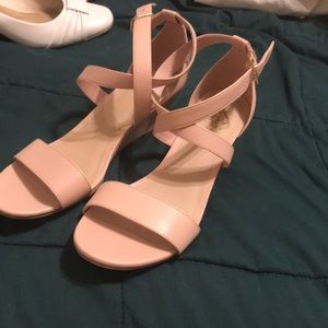 Fioni pink blush wedges